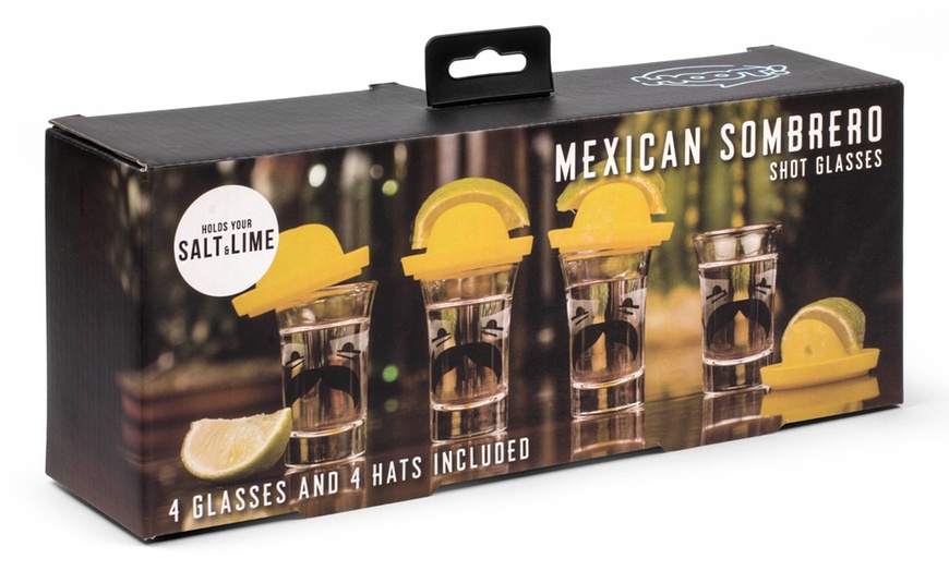 Image 5: Mexican Sombrero Shot Glasses