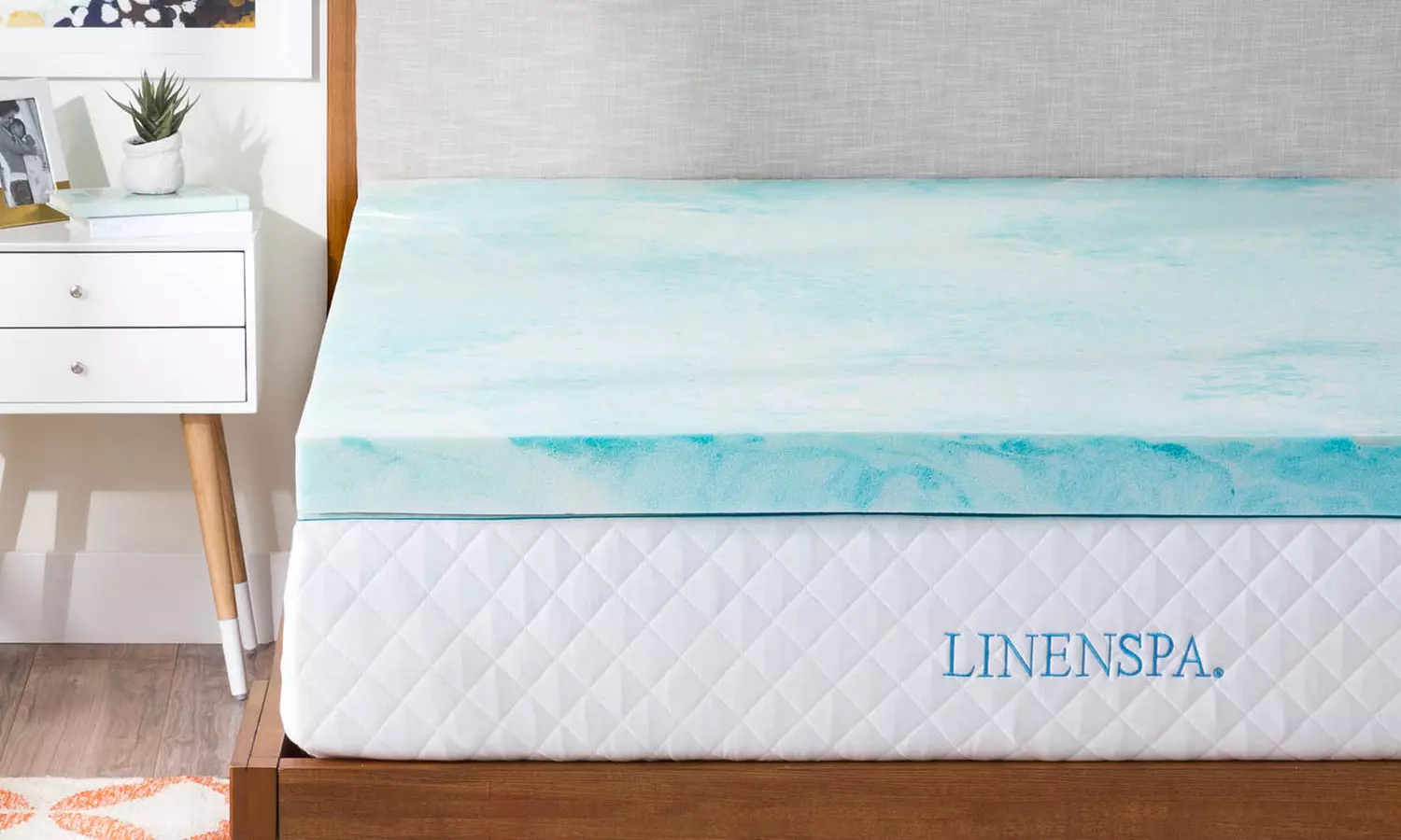 Linenspa Gel Swirl Memory-Foam Mattress Topper (Multiple Options Available) - Primary Image