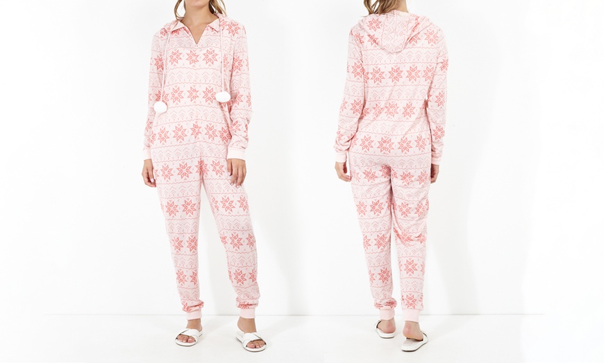 Image 2: Women's Fleece Onesie