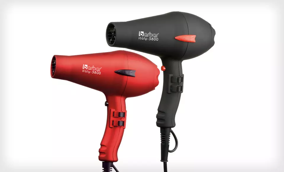 $69.99 for a Barbar Italy 3800 Ionic Blow Dryer in Black or Red ($150 List Price). Free Shipping and Returns. - Primary Image