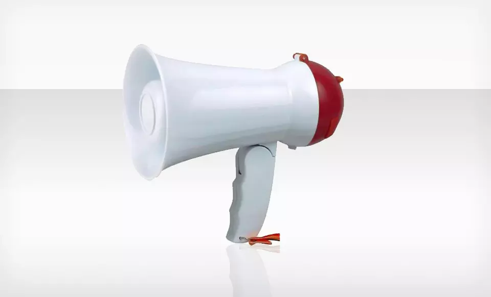 $9.99 for a Megaphone Bullhorn with Record/Playback and Siren Functions ($29.99 List Price). Free Returns. - Second Medium