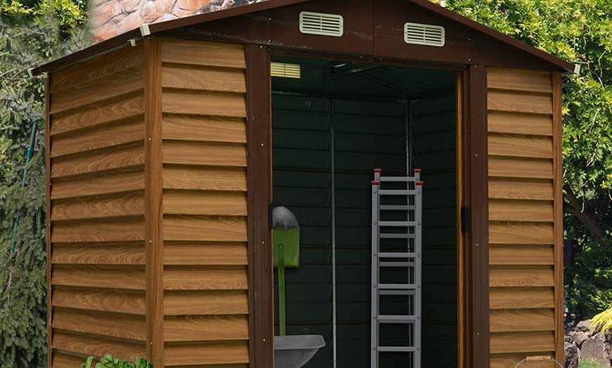 Image 39: Outsunny Lockable Garden Shed