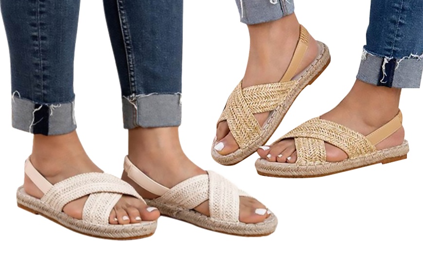 Image 8: Straw Hemp Rope Sandals