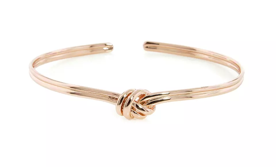Love Knot Bangle Bracelets. Multiple Finishes Available. Free Returns. - Second Medium