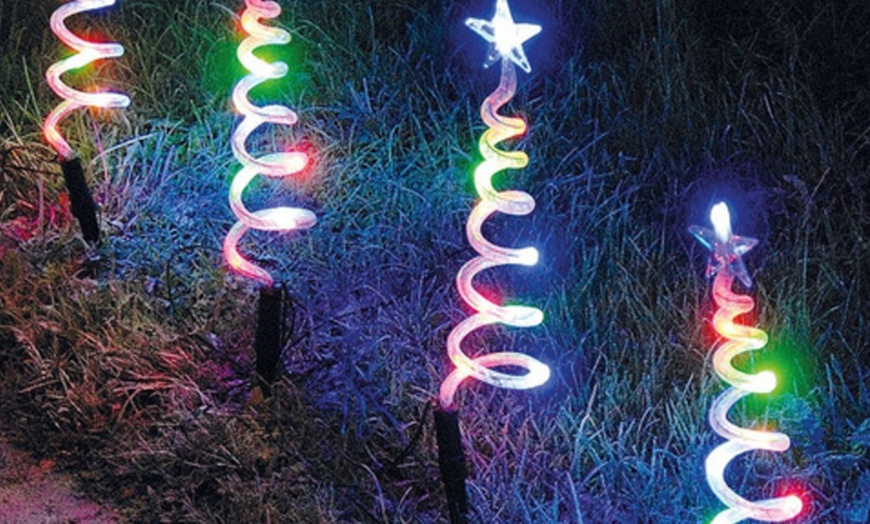 Image 7: 40 LED Spiral Christmas Tree Pathway Lights