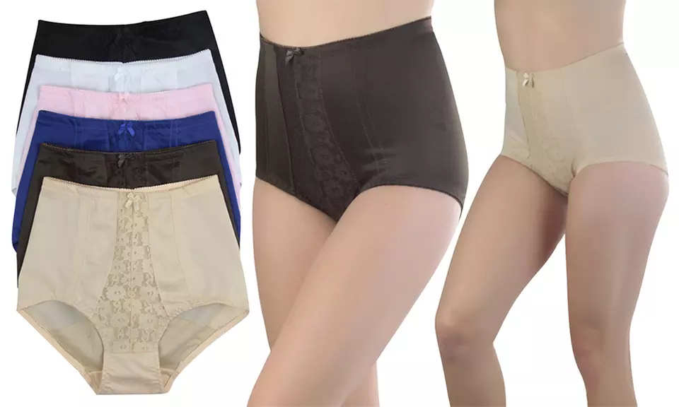 Women's High Waisted Control Briefs in Regular and Plus Sizes (6-Pack) - Primary Image
