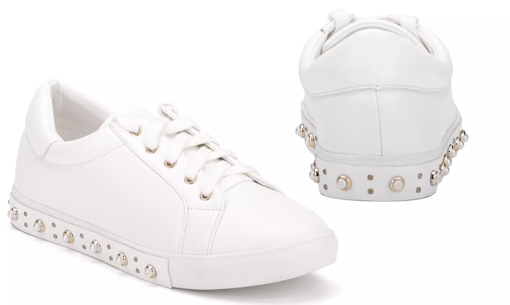 Olivia Miller Chill Zone Women's Faux Pearl-Studded Sneakers - Primary Image