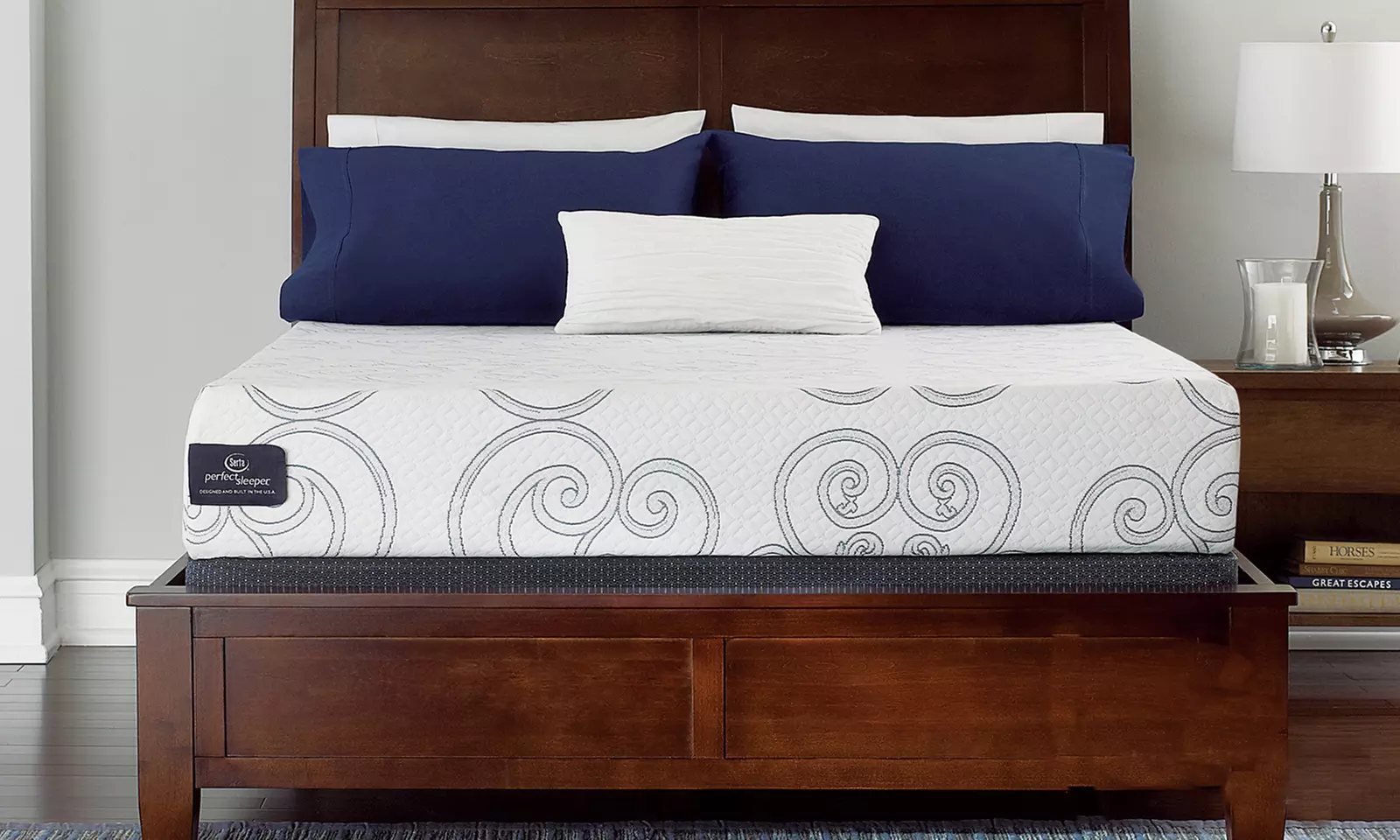 Serta Memory-Foam Mattress Sets—Adjustable Base Option. Free White Glove Delivery. 10-Year Limited Warranty. - Primary Image