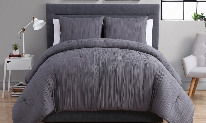 Crinkle Duvet Cover Set (2- or 3-Piece) | Groupon