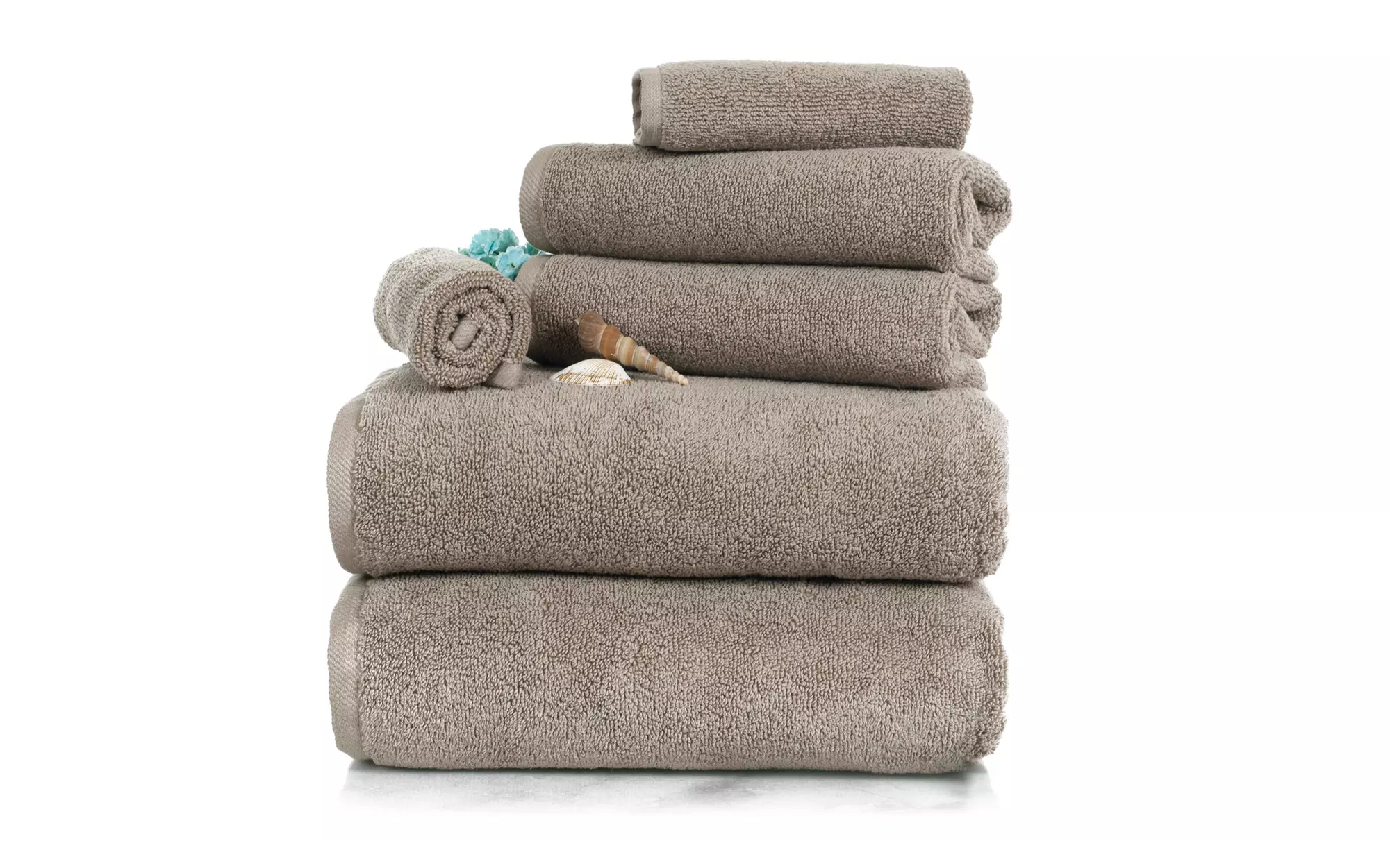 625GSM 100% Egyptian Cotton Zero Twist 6-Piece Towel Set - Primary Image