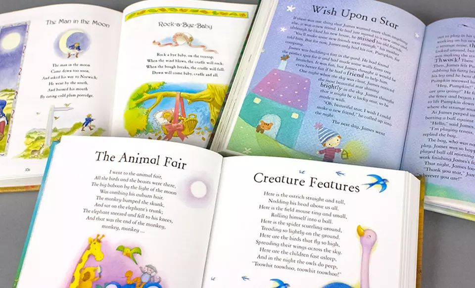 Set of 3 Children's Story and Nursery Rhyme Books - Second Medium