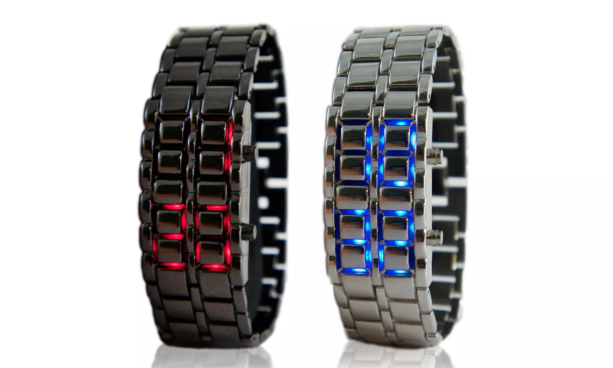 Men's Faceless Digital Watches in Stainless Steel - Primary Image