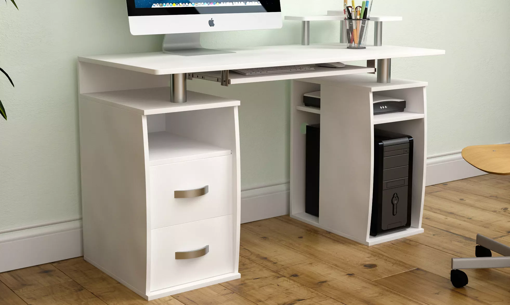 Vida Designs Otley Two-Drawer Computer Desk - Primary Image