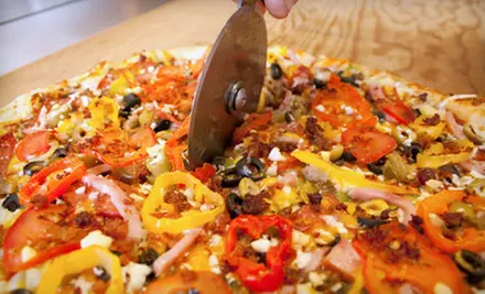 $22 for a Pizza Meal with Salads and a 2-Litre Pop for Two at Okanagan Pizza ($44.22 Value) - Primary Image