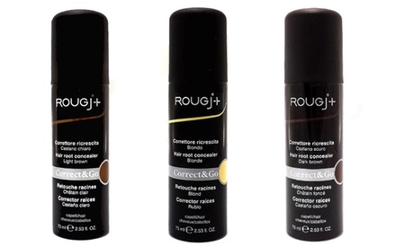 Lacca spray colorata Correct & Go Rougj per correggere e coprire la ricrescita dei capelli tra una colorazione e l’altra