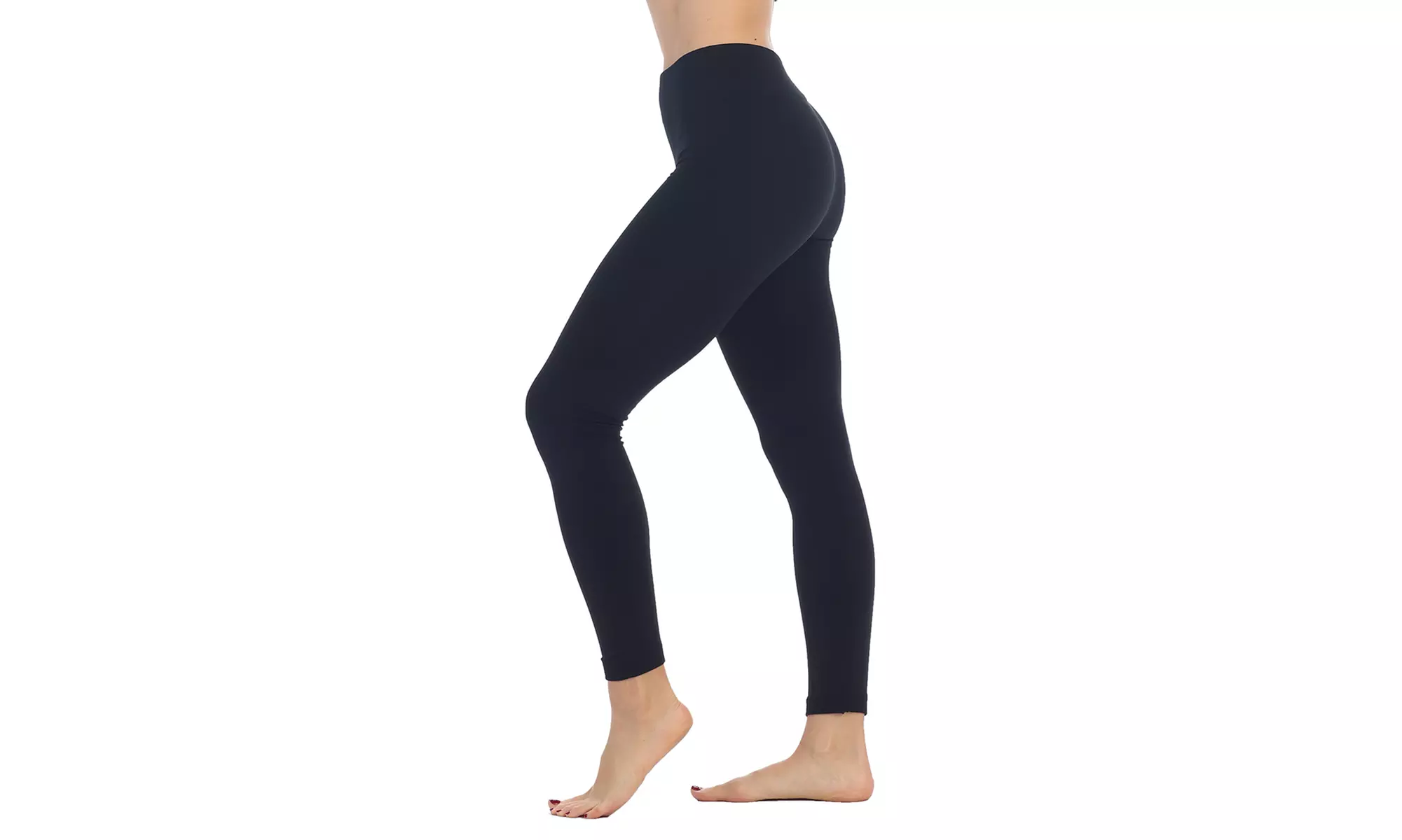 5- or 10-Pack Women's Premium Fleece Leggings. Plus Sizes Available. - Second Medium