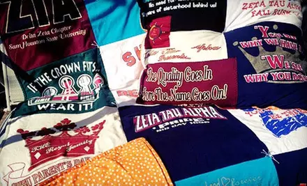 Custom T-shirt Quilt with Optional T-shirt Pillow from Mominizer (Up to 53% Off) - Primary Image