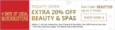 Extra 20% off Beauty & Spas