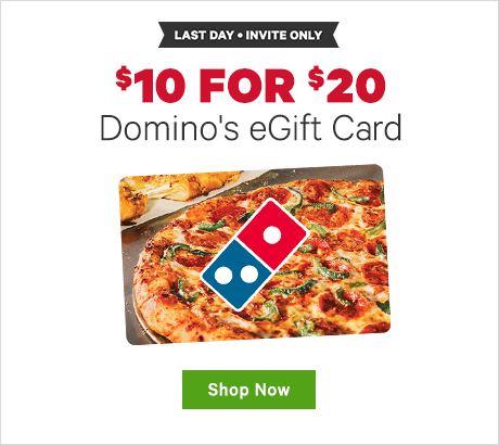 $10 for $20 Domino's Pizza eGift Card