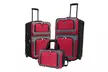 3-Piece U.S. Traveler New Yorker Luggage Set in Red - Second Medium