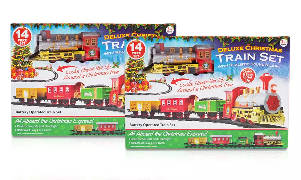 1 ou 2 trains électriques de Noël de 14 pièces - Second Medium