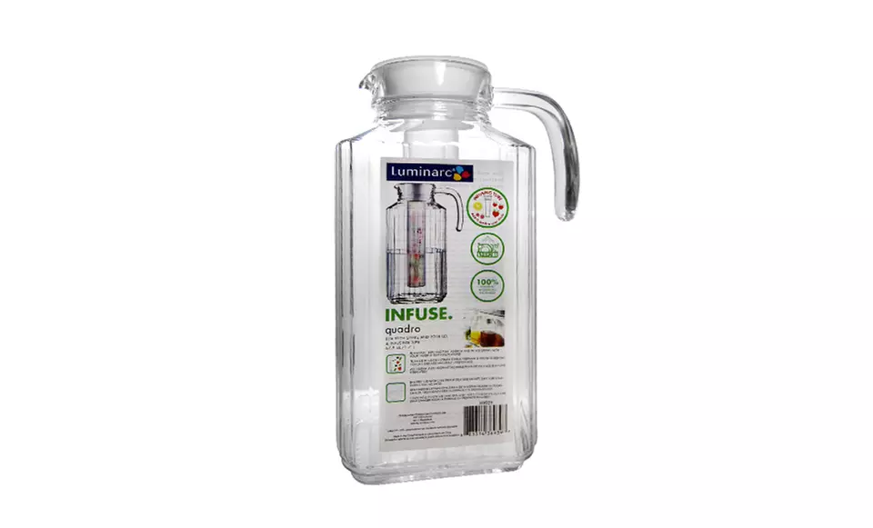 Luminarc 57-oz. Quadro Glass Infuser Pitcher - Second Medium