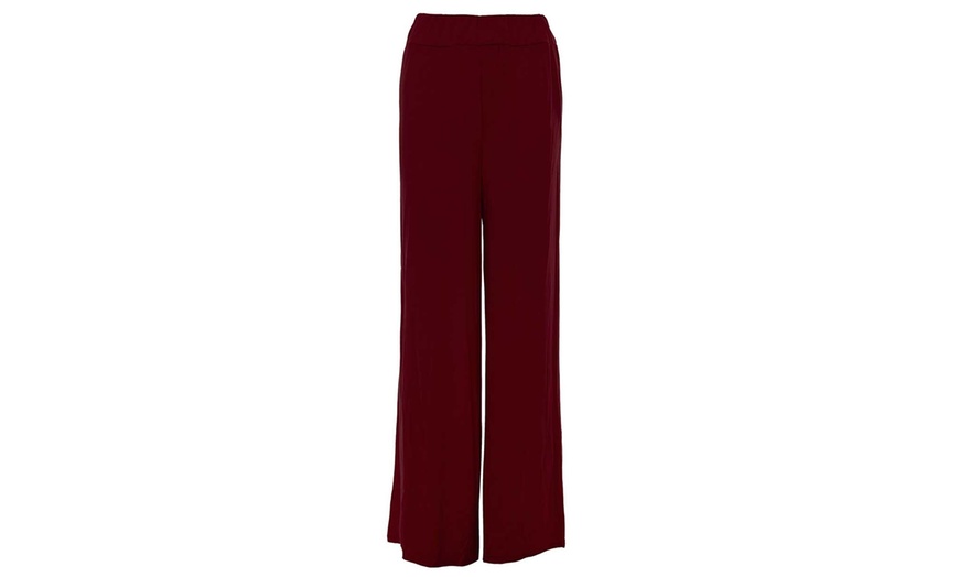 Image 4: Wide Leg Jersey Trousers