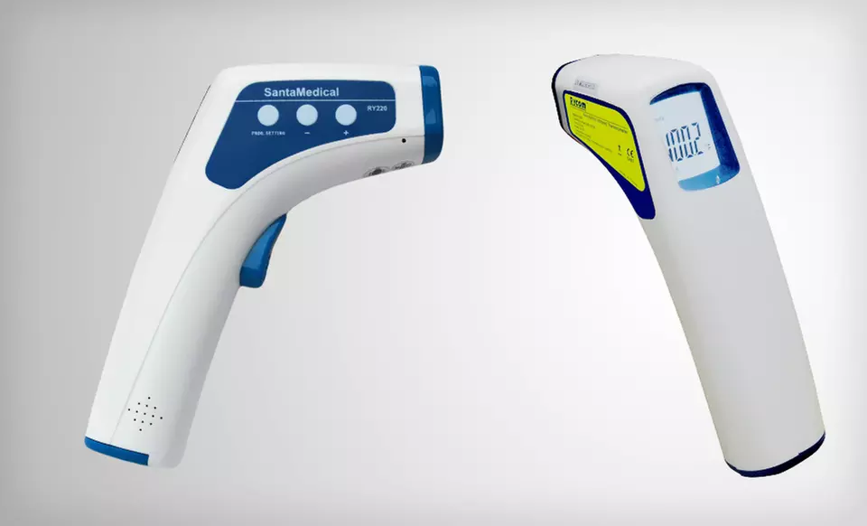 $34.99 for a Santamedical LCD Noncontact Infrared Forehead Thermometer ($128.95 List Price). Free Shipping and Returns. - Second Medium