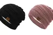 1x oder 2x Unisex Beanie-Mütze in Schwarz, Grau oder Rosa - Second Medium