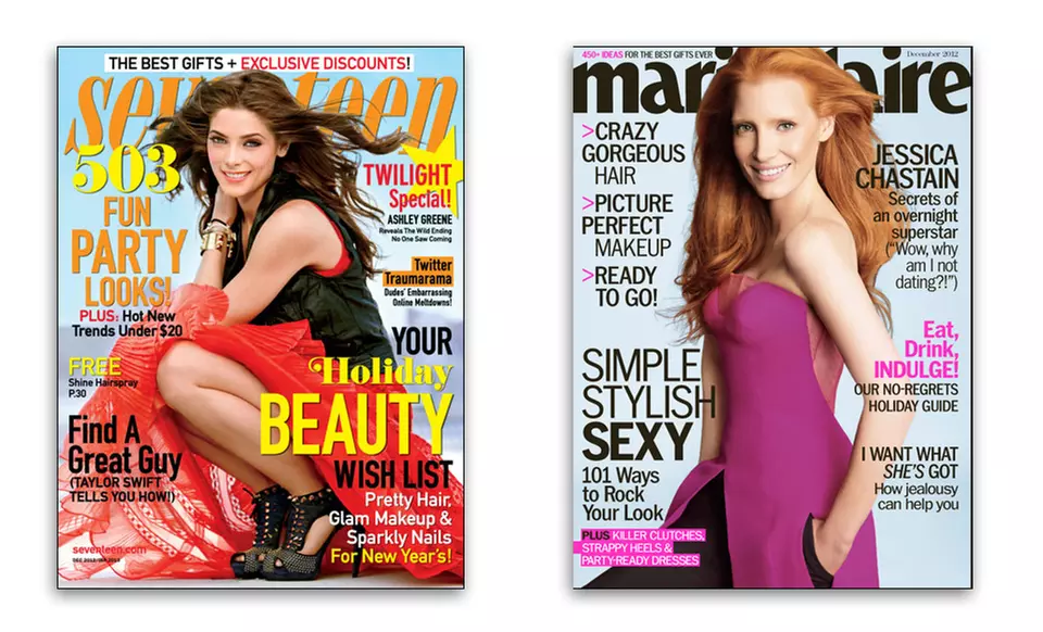 One-Year Subscription to “Cosmopolitan”, “ELLE”, “Harper's BAZAAR”, “Marie Claire”, or “Seventeen” (Up to 67% Off). Free Shipping. - Second Medium