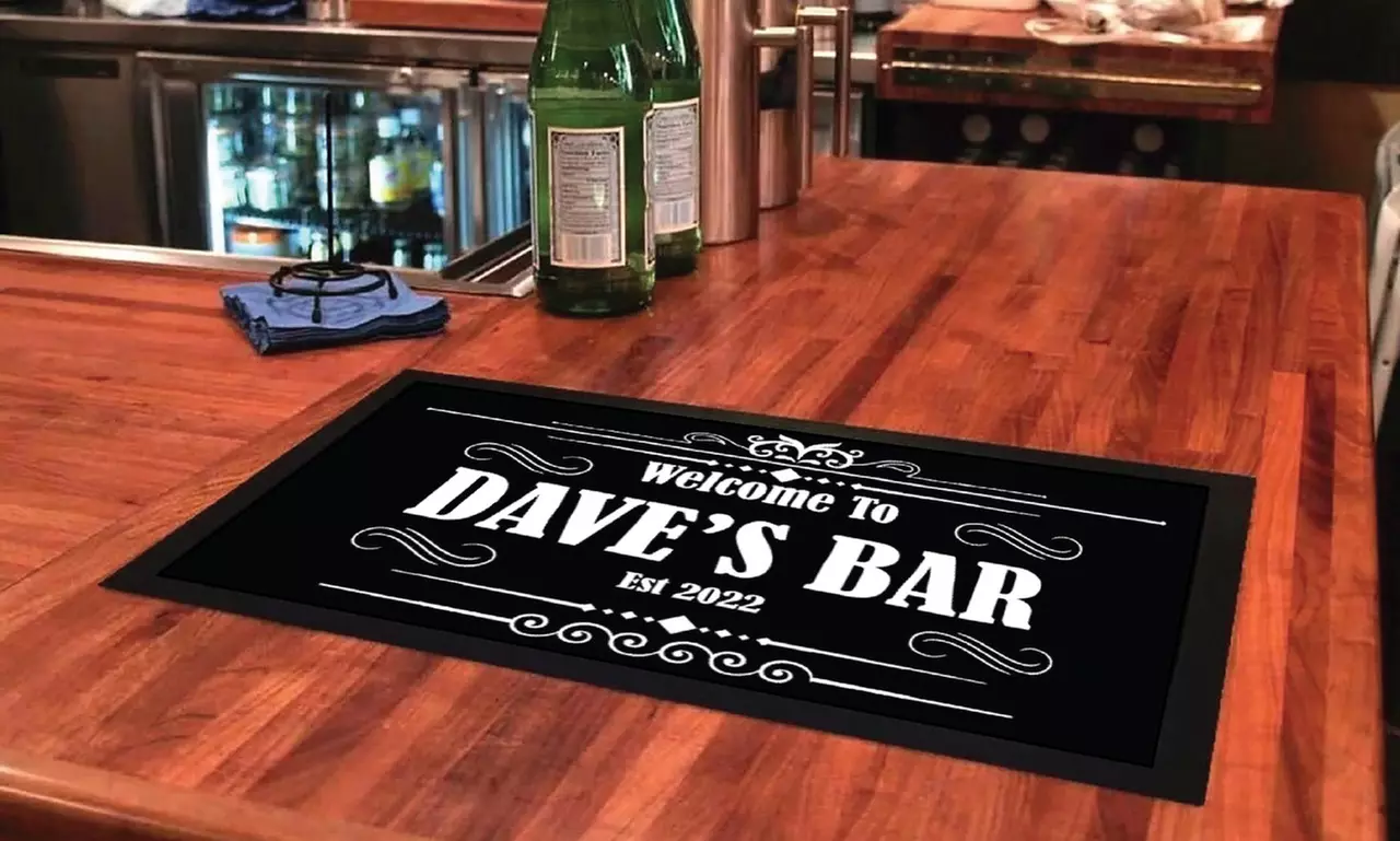 Personalised Bar Mat from DecoMatters