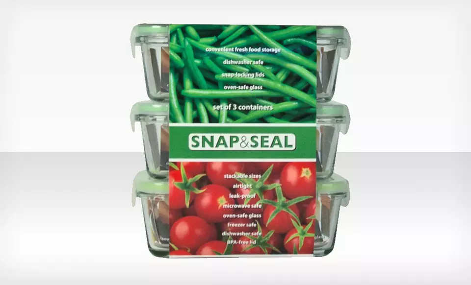 $19.99 for 3 Snap & Seal Rectangular, Round, or Square Containers ($48.99 List Price). Free Shipping and Returns. - Primary Image