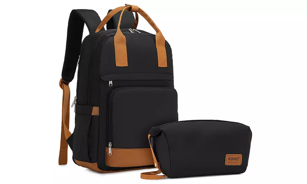 Multi-Fach Laptop Rucksack mit USB-Ladeanschluss