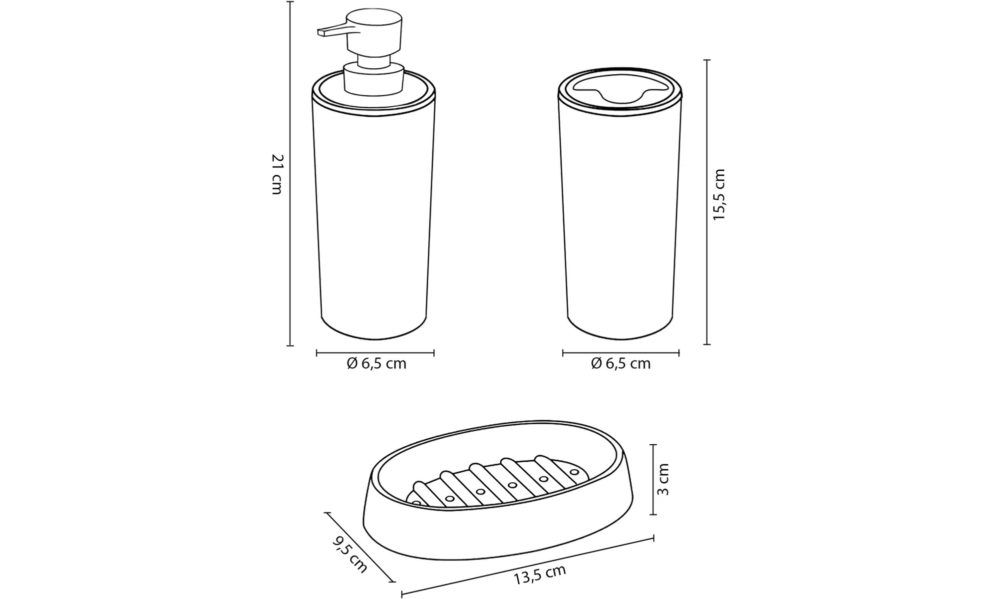 5-delige badkamerset