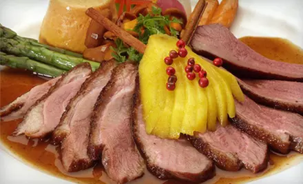 Upscale Texan and French Cuisine for Dinner or Lunch at Cacharel Restaurant & Grand Ballroom in Arlington (Half Off) - Primary Image