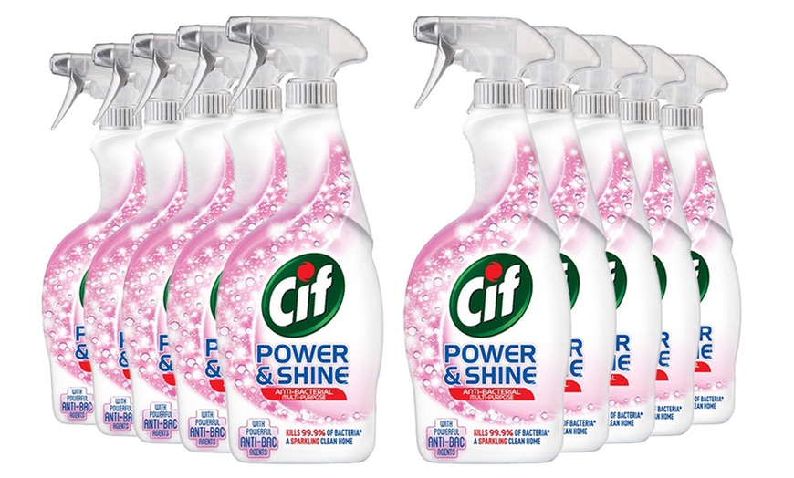 Image 4: 6, 8 or 10 CIF Power and Shine Antibacterial Multi-Purpose Spray 700ml