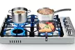 Costway 30" Gas Cooktop with 4 Sealed Burners ABS Knobs Cast Iron Grates - Second Medium