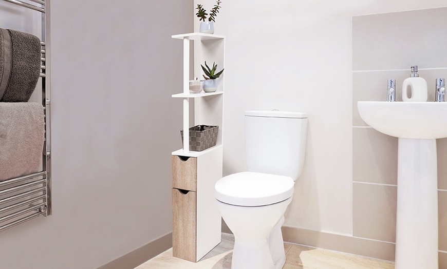 Image 2: 118cm Wooden Bathroom Furniture