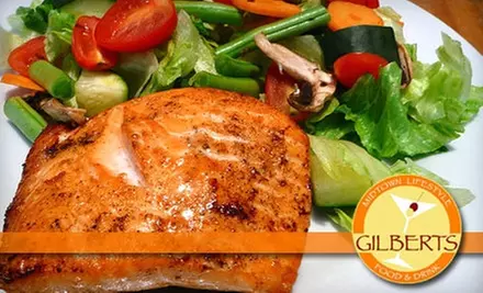 $12 for $25 Worth of Dinner Fare at Gilbert's Cafe & Bar (or $7 for $14 Toward Lunch) - Primary Image