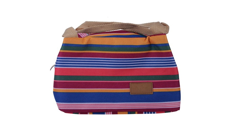 Image 6: Striped Thermal Lunch Bag 