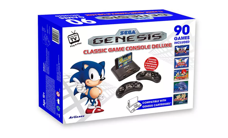 Sega Genesis 90-Game Classic Deluxe Console - Primary Image