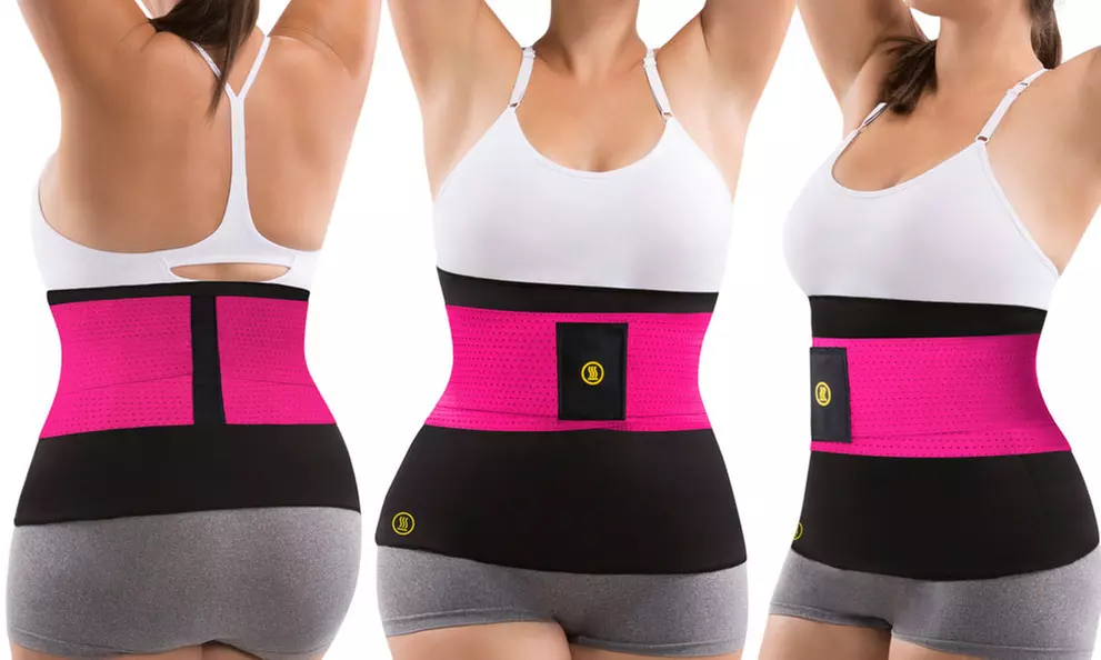 Women's Plus Size Sweat Belt with Pink Waist Trainer - Image 3