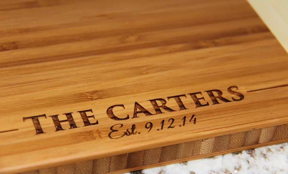 Personalized 11"x14" Bamboo Cutting Boards from American Laser Crafts (Up to 51% Off) - Second Medium