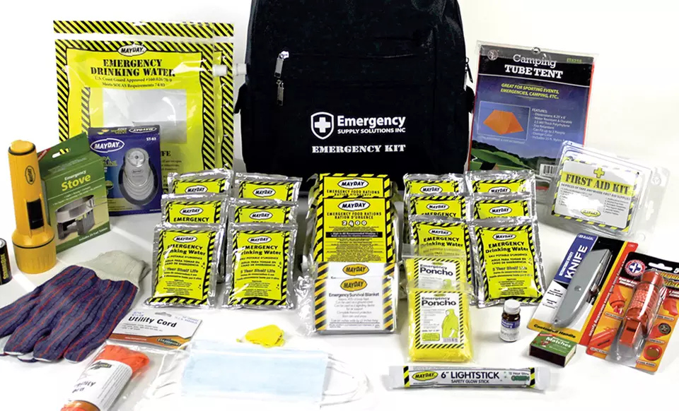 Standard or Premium 3-Day Emergency Backpack Kit for 2 or 4 People from $44.99–$79.99. Free Returns. - Primary Image