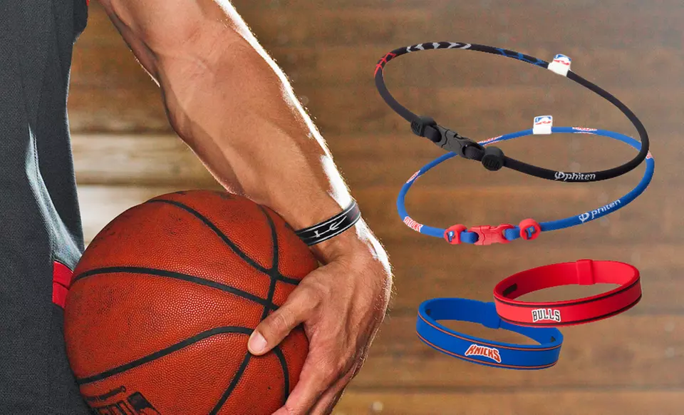 Phiten NBA Bracelets or Necklaces with Titanium (Up to 75% Off). 40 Styles Available. - Primary Image