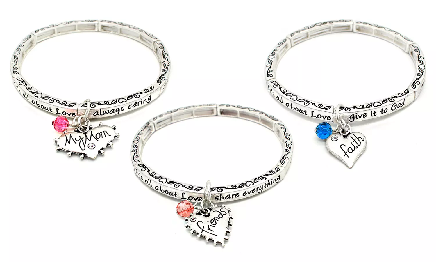 Positive Message Charm Bracelets - Primary Image