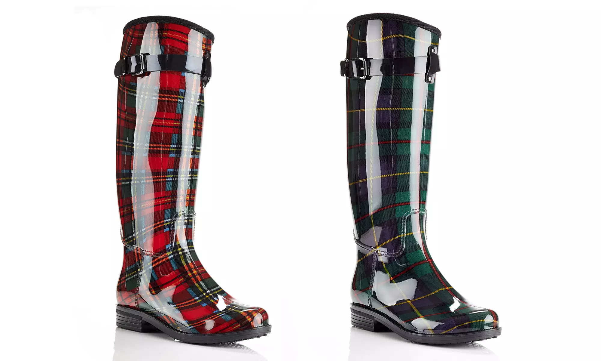 NY VIP Warm Fur Riding Rain Boots - Primary Image