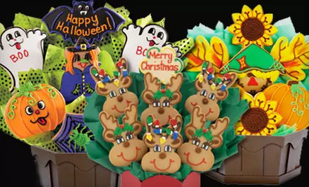 $27 for a Halloween-, Thanksgiving-, or Christmas-Cookie Bouquet from Cookies by Design ($54.99 Value) - Primary Image