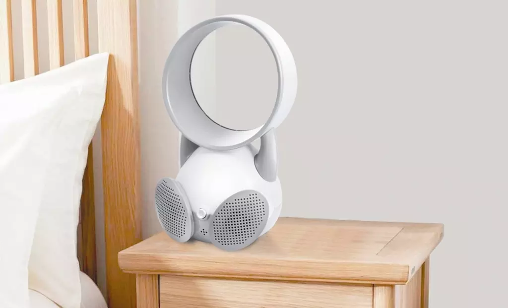 iBasics USB-Powered Bladeless Fan with Speakers and Microphone - Primary Image