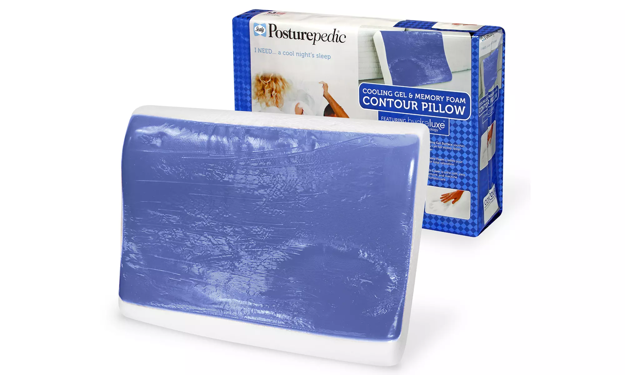Sealy Posturepedic Memory Foam and Cooling Gel Contour Pillow - Primary Image